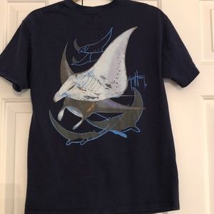 Guy Harvey YOUTH XL Navy blue tshirt